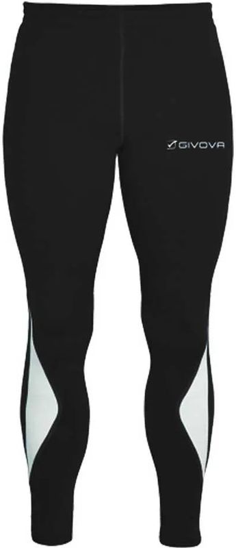 Givova - Legging - Technische Stof - Zwart - Reflecterend Logo