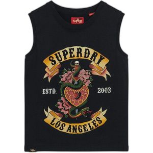 Superdry Tattoo Rhinestone Tank Mouwloos T-shirt