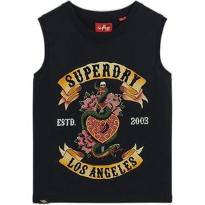 Superdry Tattoo Rhinestone Tank Sleeveless T-shirt Veelkleurig 2XS Vrouw