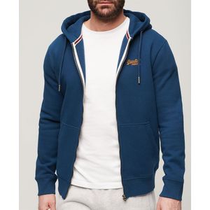 Superdry Essential Logo Full Zip Sweatshirt Blauw 3XL Man