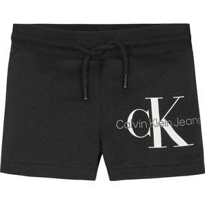 Calvin Klein Jeans Reflective Monogramdenim Shorts Zwart 10 Years Meisje
