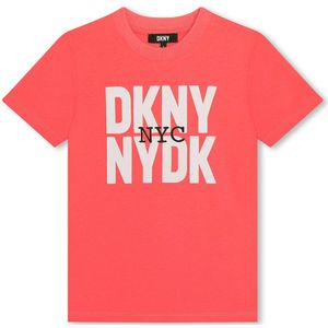 Dkny D60141 Short Sleeve T-shirt Oranje 6 Years