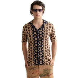 Scotch & Soda Knitted Overhemd Met Korte Mouwen