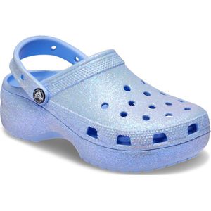 Crocs Classic Platform Glitter Clogs Blauw EU 34-35 Vrouw