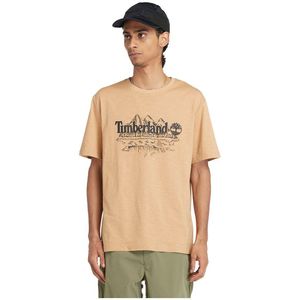 Timberland Graphic Slub Short Sleeve T-shirt Beige S Man