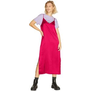 Jack & Jones - Cleo Satin - Mouwloze Midi-jurk - Zwart