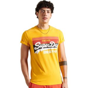 Superdry Vintage Logo Cali Stripe 220 Short Sleeve T-shirt Geel XS Man