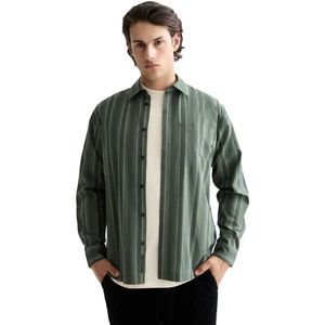 SCOTCH & SODA - Overhemd - Olijfgroen - Comfort Fit - Lange Mouw