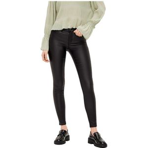 Pieces Shape-up Paro Skinny Mid Waist Coated Broek