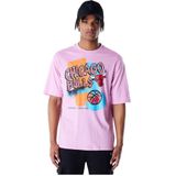 New Era - Retro Graphic Chicago Bulls - T-shirt - Roze - Korte Mouwen