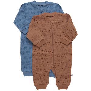 Pippi 2 Pack Pyjama Bruin,Blauw 3 Months