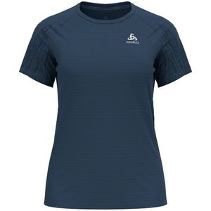 Odlo Essential Imprime Short Sleeve T-shirt Blauw XS Vrouw