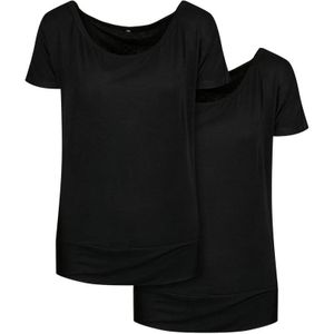 Build Your Brand By040bda Short Sleeve T-shirt 2 Units Zwart 3XL Vrouw