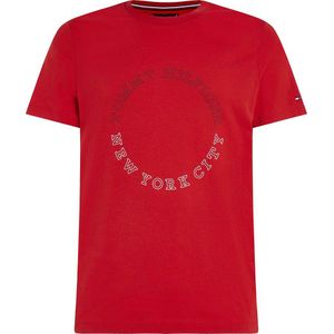 Tommy Hilfiger Monotype Roundle Short Sleeve T-shirt Rood M Man