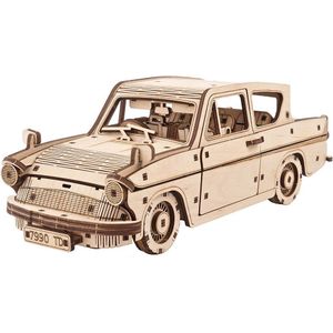 Ugears Flying Ford Anglia Wooden Mechanical Model Goud