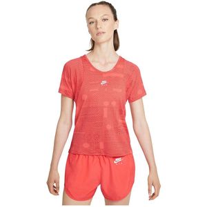 Nike Air Dri Fit Short Sleeve T-shirt Oranje M Vrouw