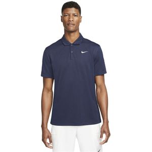 Nike Court Dri Fit Short Sleeve Polo Blauw S Man