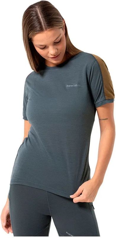 Super.natural - Alarm Running T-shirt - Korte Mouwen - Zwart - Merino Mix