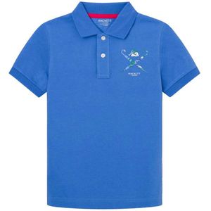 Hackett Swim Logo Short Sleeve Polo Blauw 7 Years Meisje