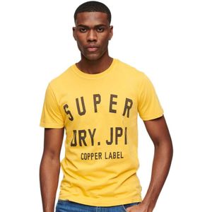 Superdry Vintage Copper Label Short Sleeve T-shirt Geel S Man