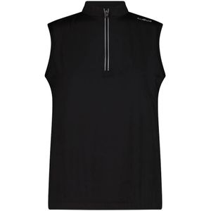 CMP - Sleeveless Half Zip - Wielrenshirt - Zwart - Dames