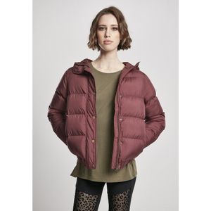 Urban Classics Hooded Puffer Jacket Rood M Vrouw
