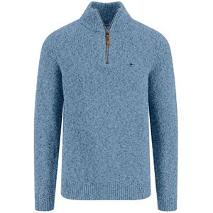Fynch Hatton - 1510346 - Half Rits Trui - Wolmix - Mélange-effect