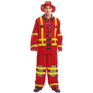Viving Costumes Firefighter Man Custom Rood XL