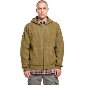 Urban Classics Knitted Full Zip Sweatshirt Groen S Man