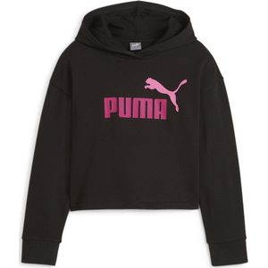 Puma Ess+ 2 Color Logo Length Hoodie Zwart 4-5 Years Meisje