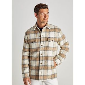 FaÇonnable Checked Overshirt Beige L Man