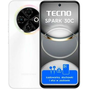 Tecno - Spark 30c - Mobiele Telefoon - Wit - 6GB RAM - 128GB Opslag