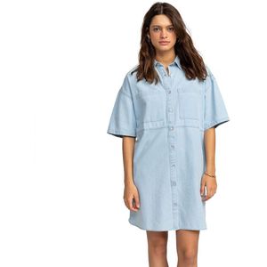 Roxy Pacific Night Short Sleeve Dress Blauw XL Vrouw