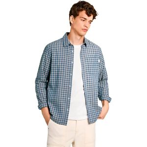 Pepe Jeans - PM308564 - Casual Shirt - Blauw - Katoen - Lange Mouwen