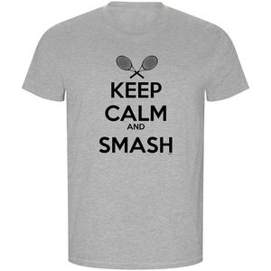 Kruskis Keep Calm And Smash Eco Short Sleeve T-shirt Grijs 3XL Man