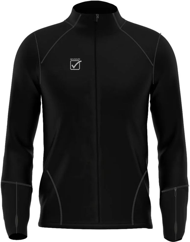Givova - Roll - Trainingsjack - Technische Stof - 90% Polyester - Zwart