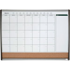 Nobo 58x43 Cm Magnetic Whiteboard Planner Transparant