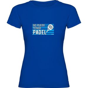 Kruskis No Puedo Tengo Padel Short Sleeve T-shirt Blauw XL Vrouw