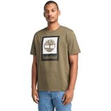 Timberland - TB0A5QS2A581 - T-shirt - Groen - Katoen - Korte Mouwen