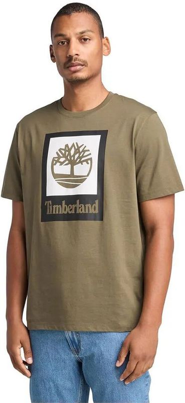 Timberland - TB0A5QS2A581 - T-shirt - Groen - Katoen - Korte Mouwen