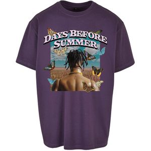 Mister Tee Days Before Summer Oversize Short Sleeve T-shirt Paars 2XL Man