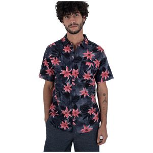Hurley One And Only Lido Stretch Ss Short Sleeve Shirt Grijs S Man