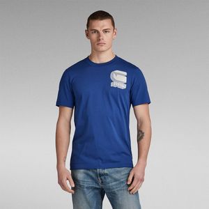 G-star Shadow Slim Short Sleeve T-shirt Blauw M Man