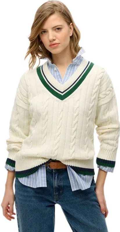 Superdry - W6110668A - Oversized Trui - V-hals