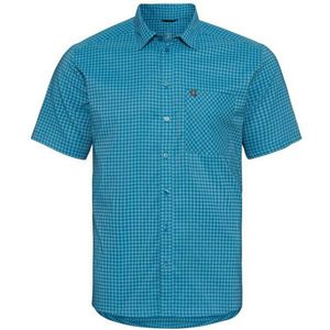 Odlo Chemise Mc Nikko Check Short Sleeve Shirt Blauw S Man