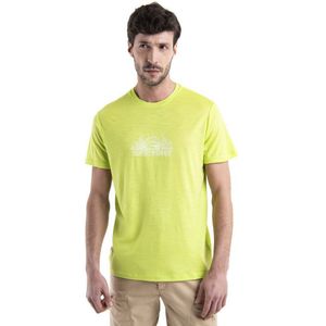 Icebreaker Merino 150 Tech Lite Iii Ib Grown Naturally Short Sleeve T-shirt Geel L Man