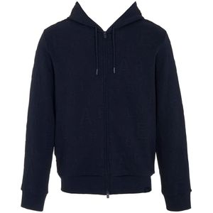 Emporio Armani Embossed Terry Sweatshirt Met Rits