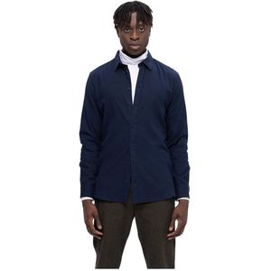 Selected Slimowen-flannel Long Sleeve Shirt Blauw S Man