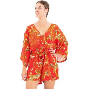 Superdry Vintage Kimono Playsuit Oranje M Vrouw