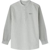 Pepe Jeansvoor jongens. PB302705 Carter Overhemd wit (10años= 140cm), Casual, Vlas, Lange mouwen, Duurzaam, kinderkleding